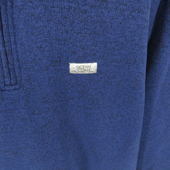 Ocean Coast Big Tall Men's LT Navy Blue Quarter-Zip Pullover Sweater NWT $64.50 - Picture 4 of 6